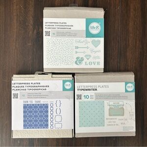 We R Memory Keepers Letterpress Plates Lot of 3